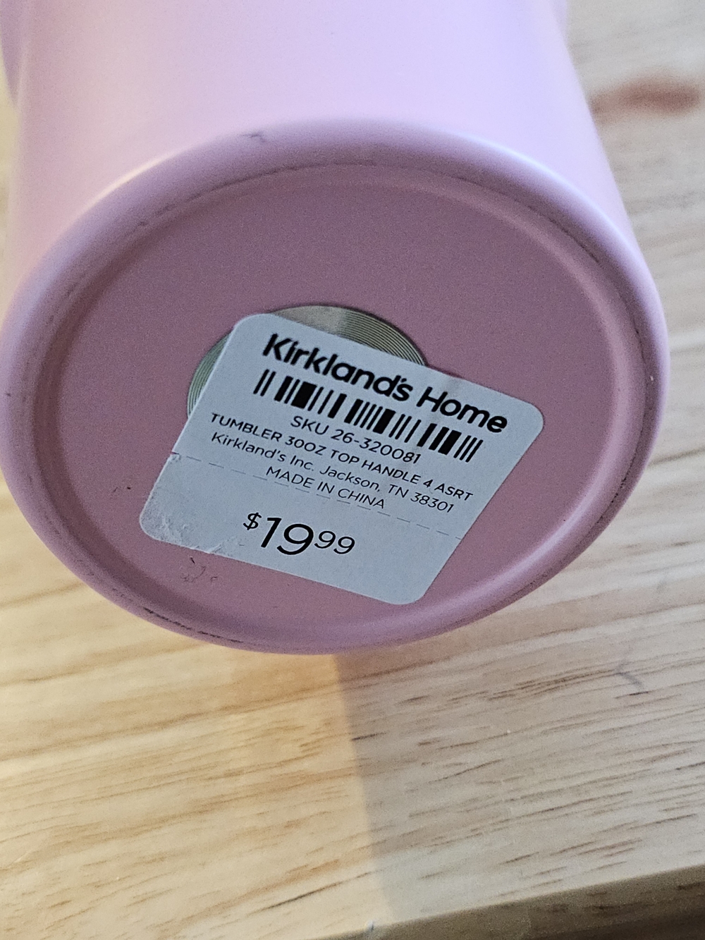 NWT Kirklands Home 'Manifest It Baby' Pink Insulated 30oz Tumbler - Picture 3 of 6